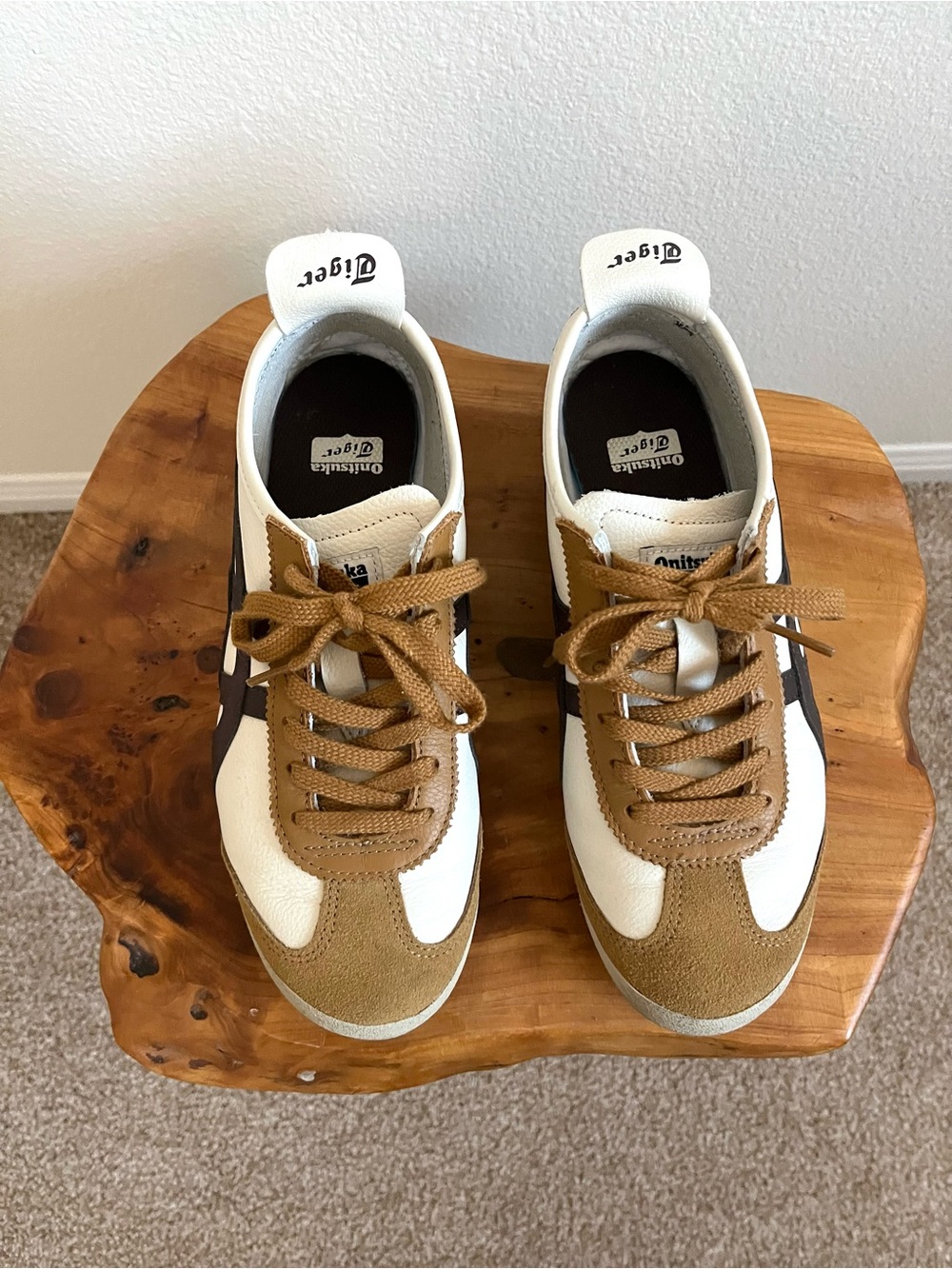 Onitsuka Tiger Brown & White Mexico 66 Sneaker - Picture 2 of 5